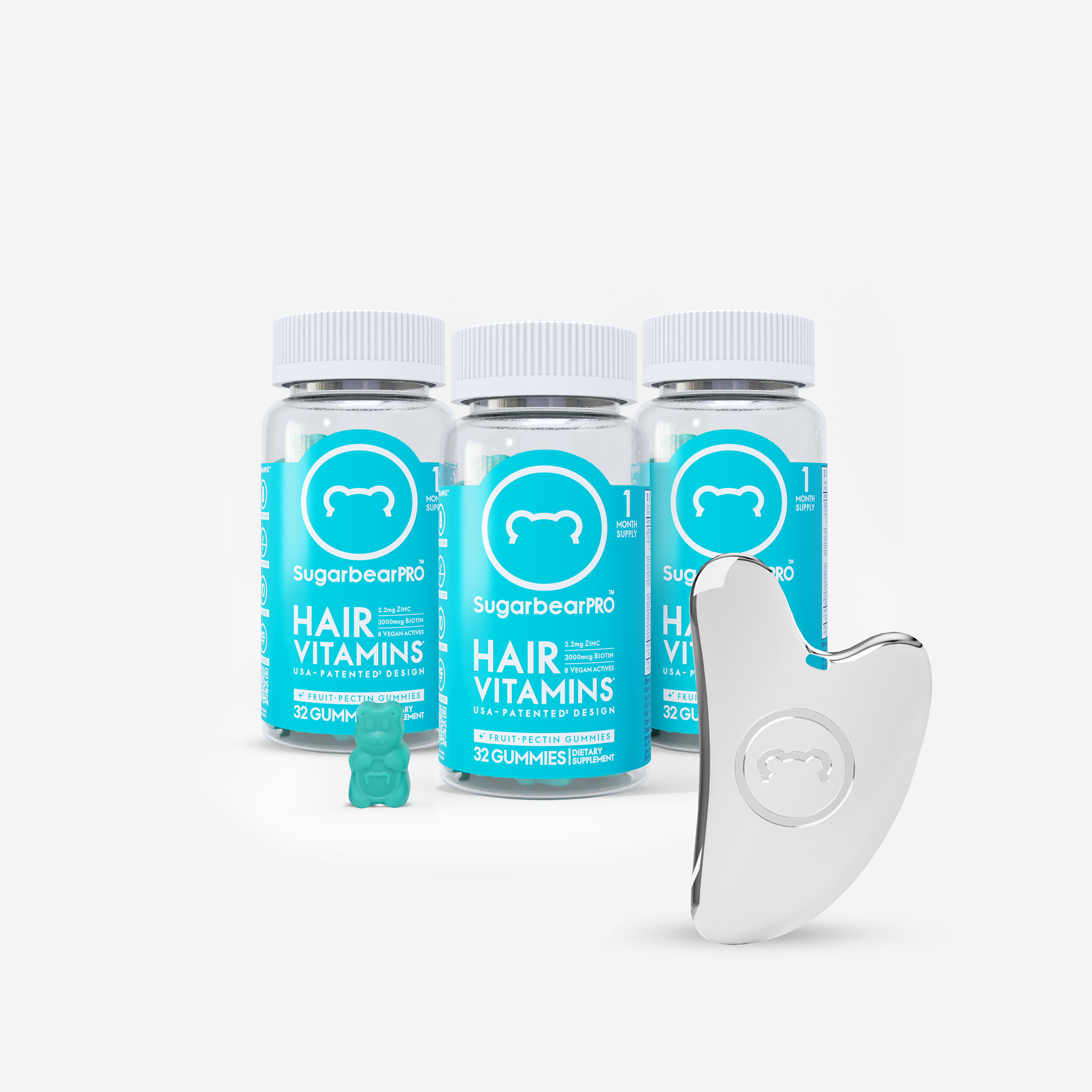 Sugarbear Pro Hair Vitamin Vegan Gummies - 3 Month Pack + Free Gift