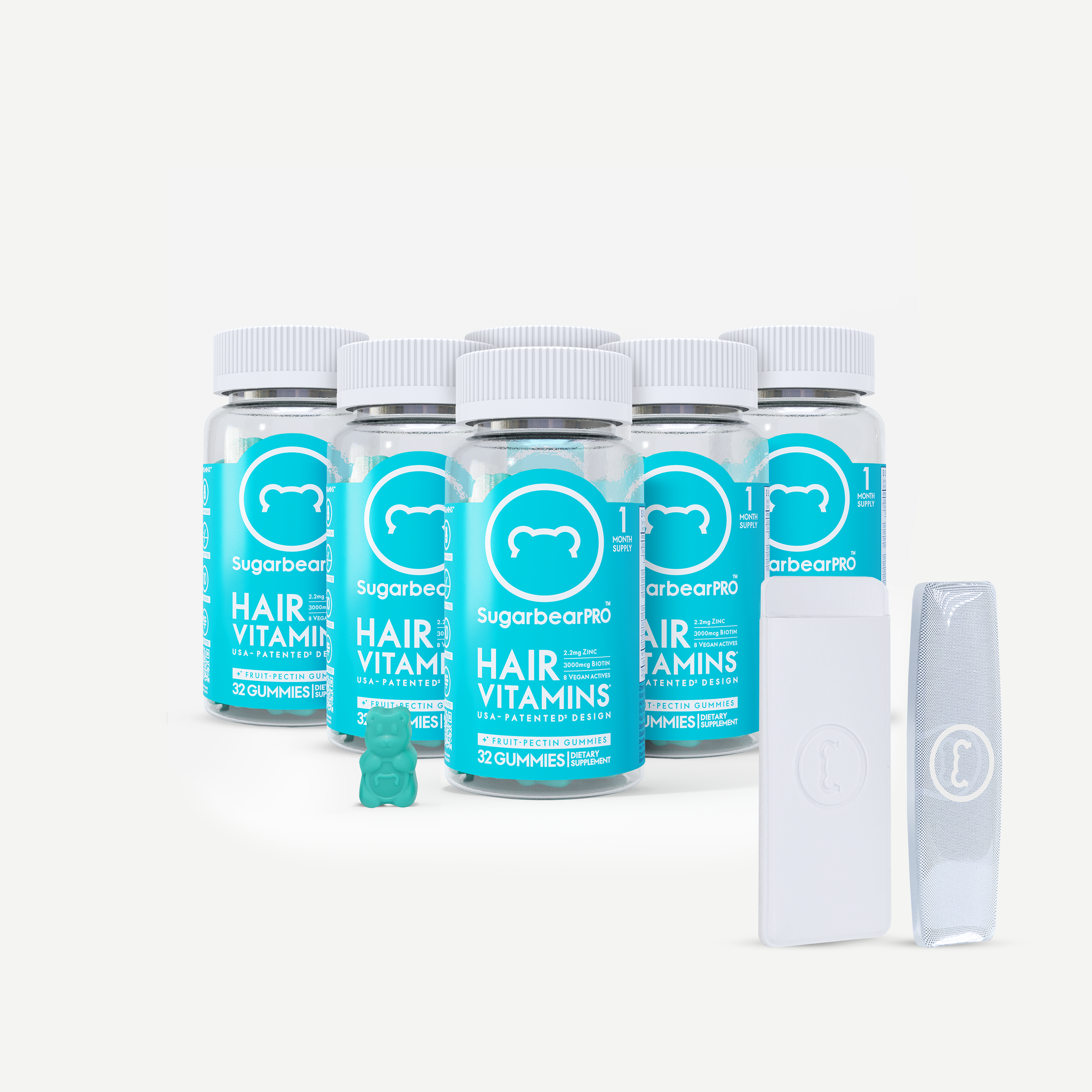 Sugarbear Pro Hair Vitamin Vegan Gummies - 6 Month Pack + Free Gift